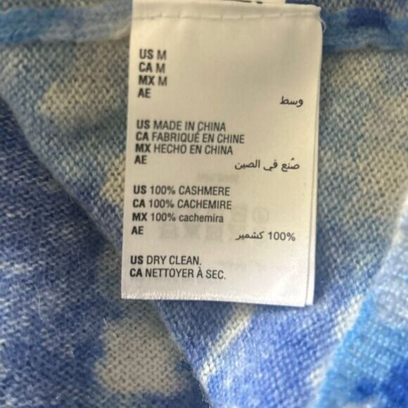 Charter Club Cashmere Tie-Dyed Sweater Size Medium Blue - Picture 6 of 7